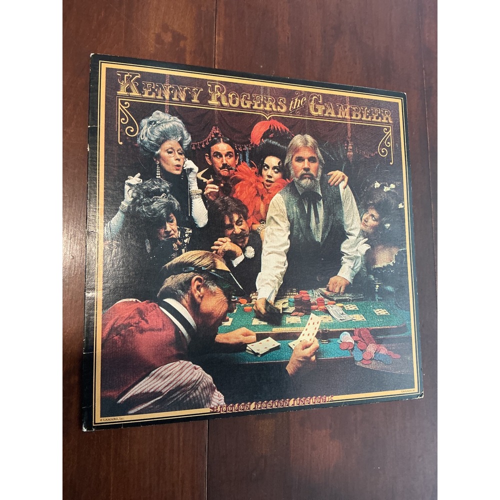 Kenny Rogers The Gambler Vinyl LP Record 1978 UA-LA934-H with Poster Country